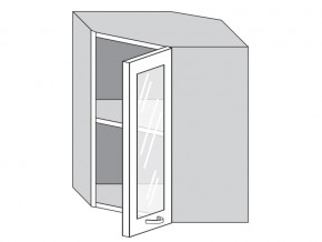 1.60.3у Шкаф настенный (h=720) угловой на 600мм со стекл. дверцей в Аше - asha.магазин96.com | фото