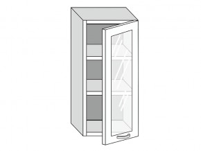 19.40.3 Шкаф настенный (h=913) на 400мм с 1-ой стекл. дверцей в Аше - asha.магазин96.com | фото