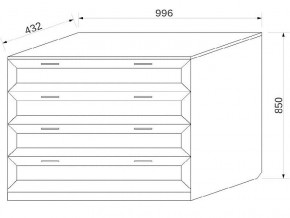 Комод с 4-мя ящиками в Аше - asha.магазин96.com | фото