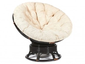 Кресло-качалка Papasan w 23/01 B с подушкой Antique brown, ткань Старт в Аше - asha.магазин96.com | фото