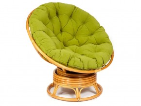 Кресло-качалка Papasan w 23/01 B с подушкой Honey, флок Олива в Аше - asha.магазин96.com | фото