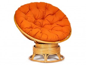 Кресло-качалка Papasan w 23/01 B с подушкой Honey, ткань Оранжевый в Аше - asha.магазин96.com | фото