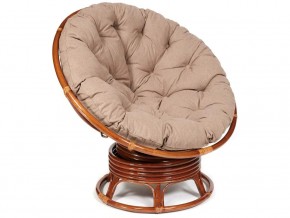 Кресло-качалка Papasan w 23/01 B с подушкой Pecan, экошерсть Коричневый в Аше - asha.магазин96.com | фото