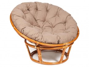 Кресло Papasan 23/01 W с подушкой Cognac, экошерсть Коричневый в Аше - asha.магазин96.com | фото