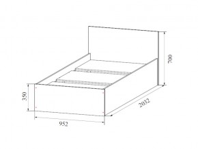 Кровать одинарная (Без матраца 0,9*2,0) в Аше - asha.магазин96.com | фото