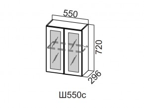 Ш550с/720 Шкаф навесной 550/720 (со стеклом) в Аше - asha.магазин96.com | фото