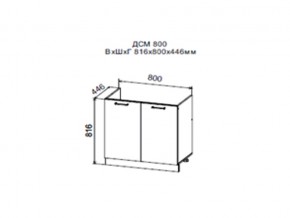 Шкаф нижний ДСМ800 под мойку в Аше - asha.магазин96.com | фото